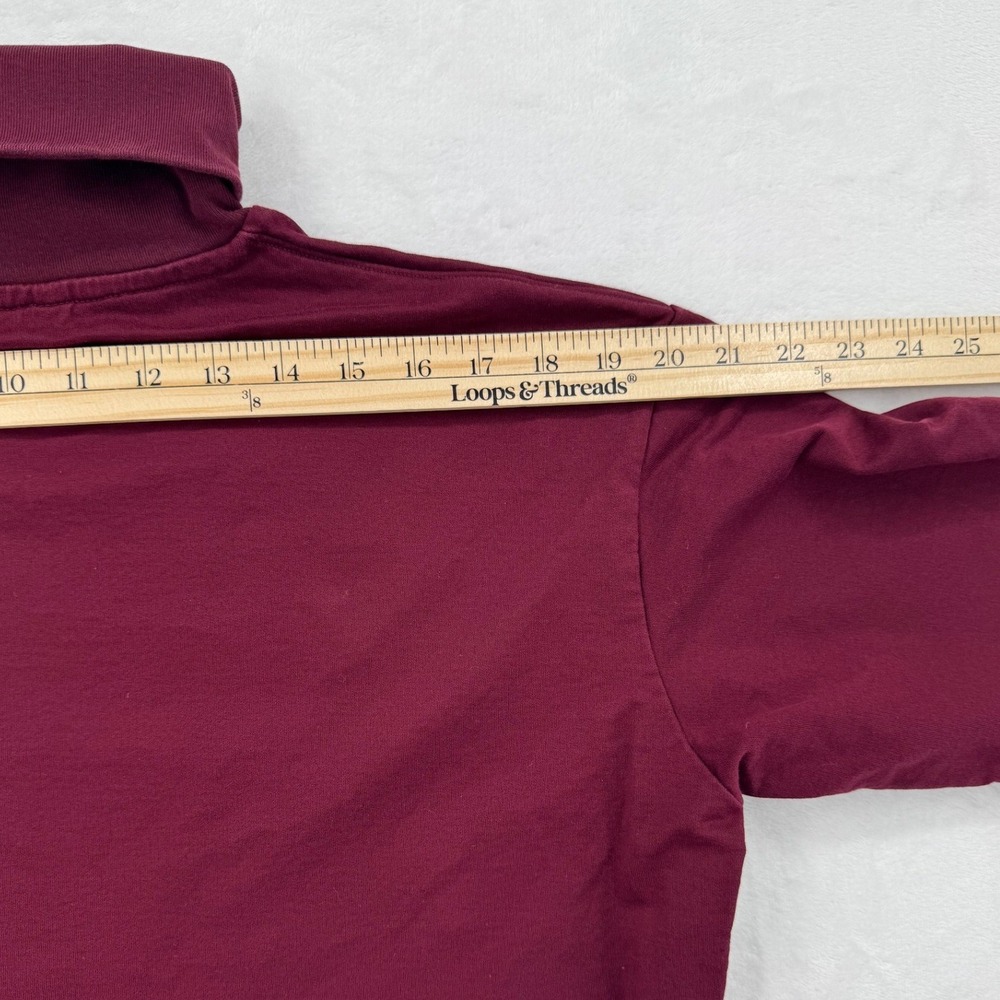 Uniqlo U Sweatshirt Mens S Burgundy Excellent Turtleneck Long Sleeve 341-419547 - Picture 6 of 8